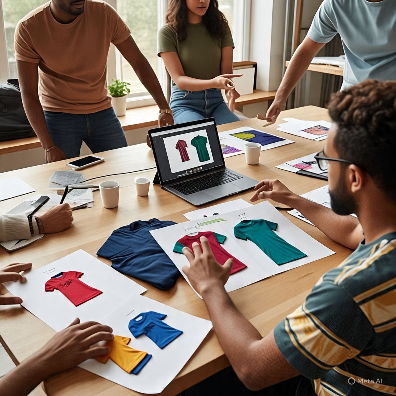 Creative team working together